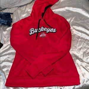 Ohio State Buckeye red hoodie